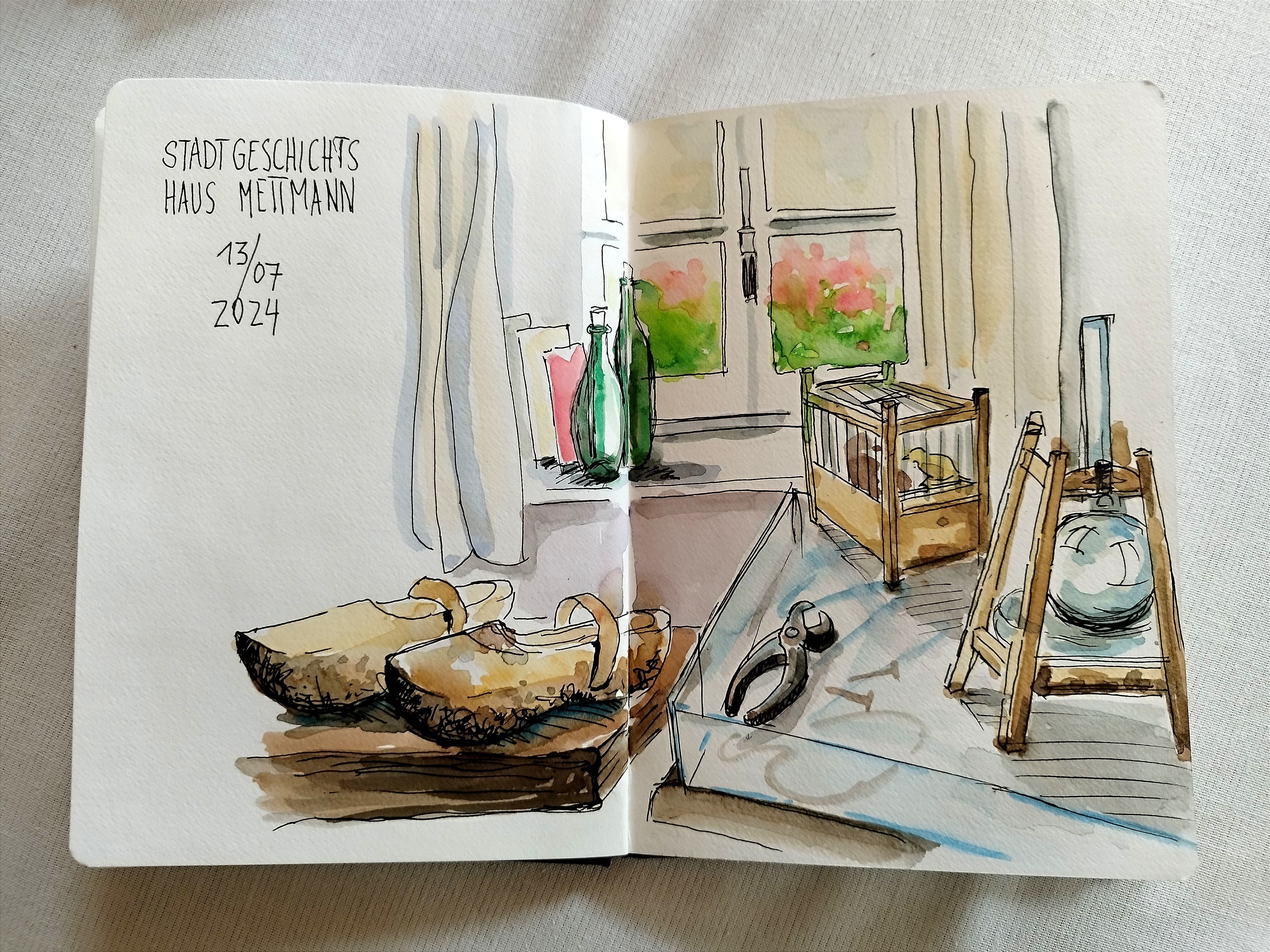 Schuhwerkstatt Urbanen Sketcher 13 07 2024 
